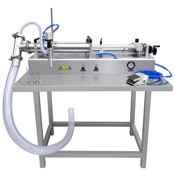 MZH F Horizontal pneumatic Semi automatic liquid and paste filling machine